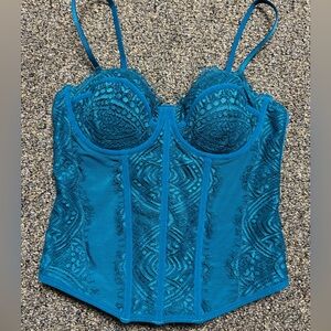 Garage Turquoise Lace Camisole
